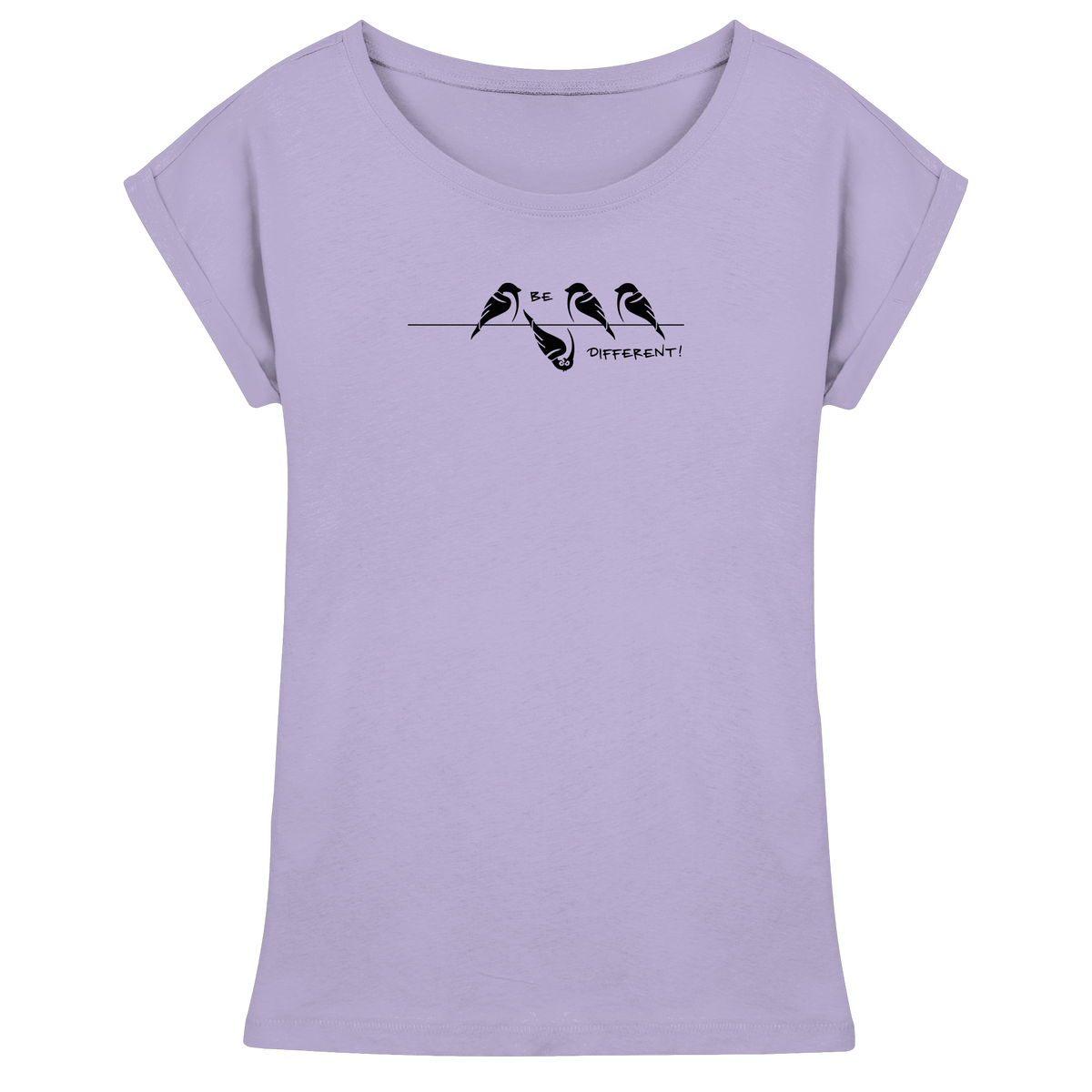 Sei anders, kleiner Spatz - Womens Extended Shoulder T-Shirt