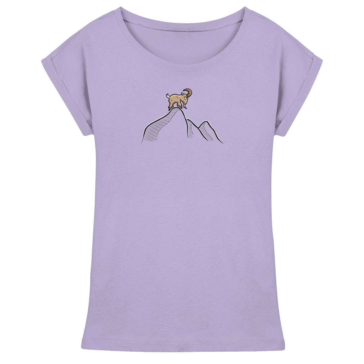 Ziegenbock in den Bergen - Womens Extended Shoulder T-Shirt