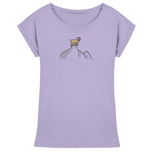 Ziegenbock in den Bergen - Womens Extended Shoulder T-Shirt