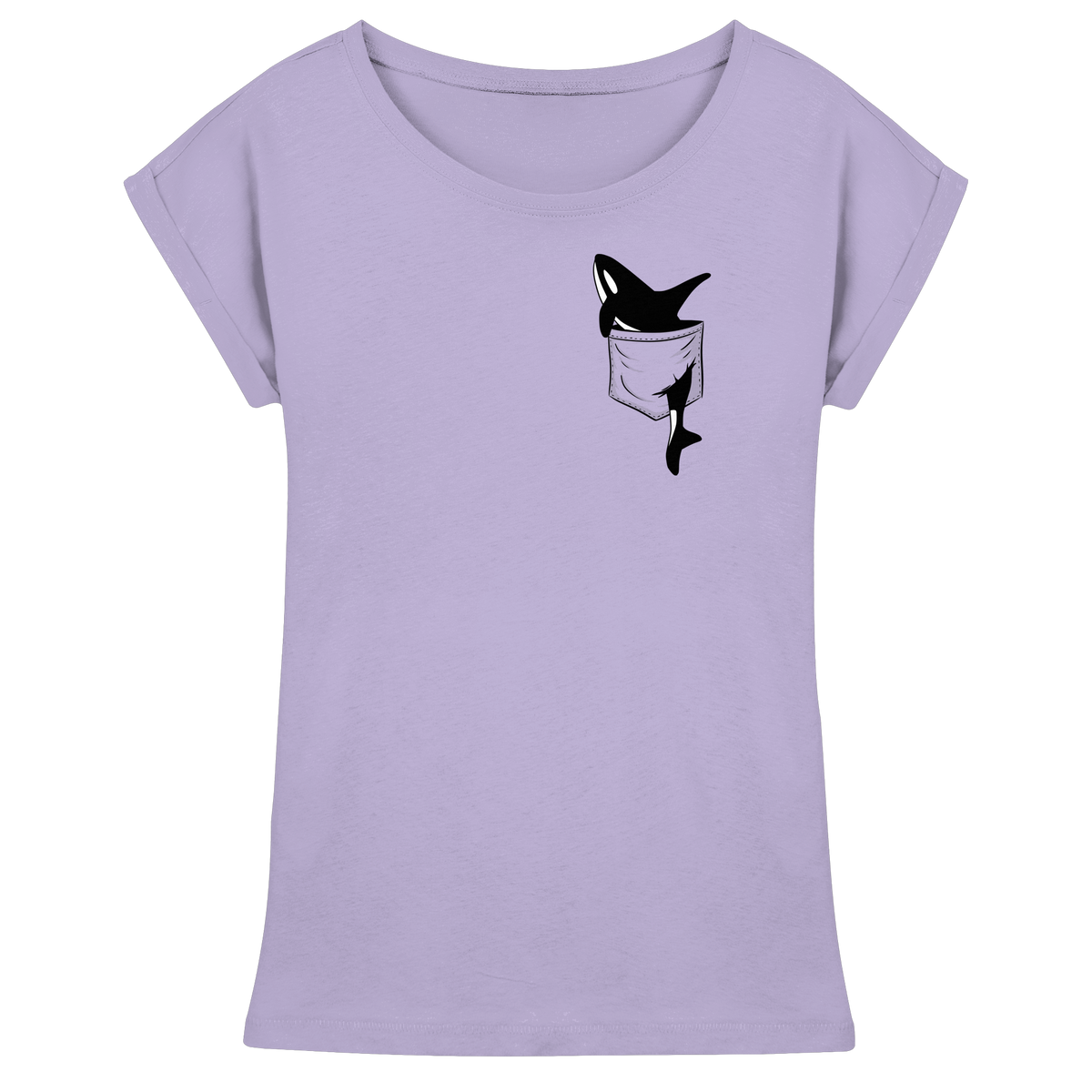 Orca In Deiner Tasche - Womens Extended Shoulder T-Shirt