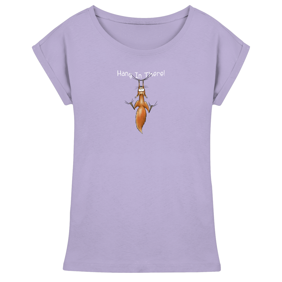 Hang In There | Lässiges Eichhörnchen - Womens Extended Shoulder T-Shirt