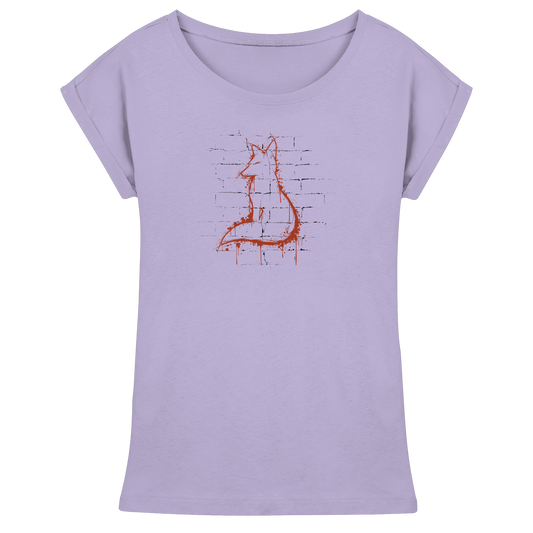 Street Art Fuchs Silhouette - Womens Extended Shoulder T-Shirt