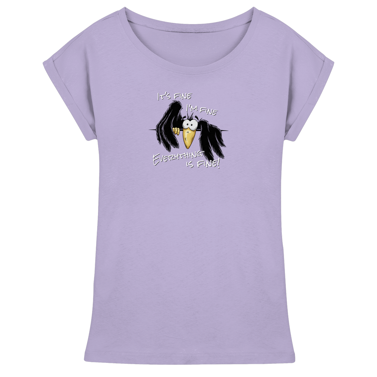 I’m Fine Rabe | Alles Gut Krähe - Womens Extended Shoulder T-Shirt