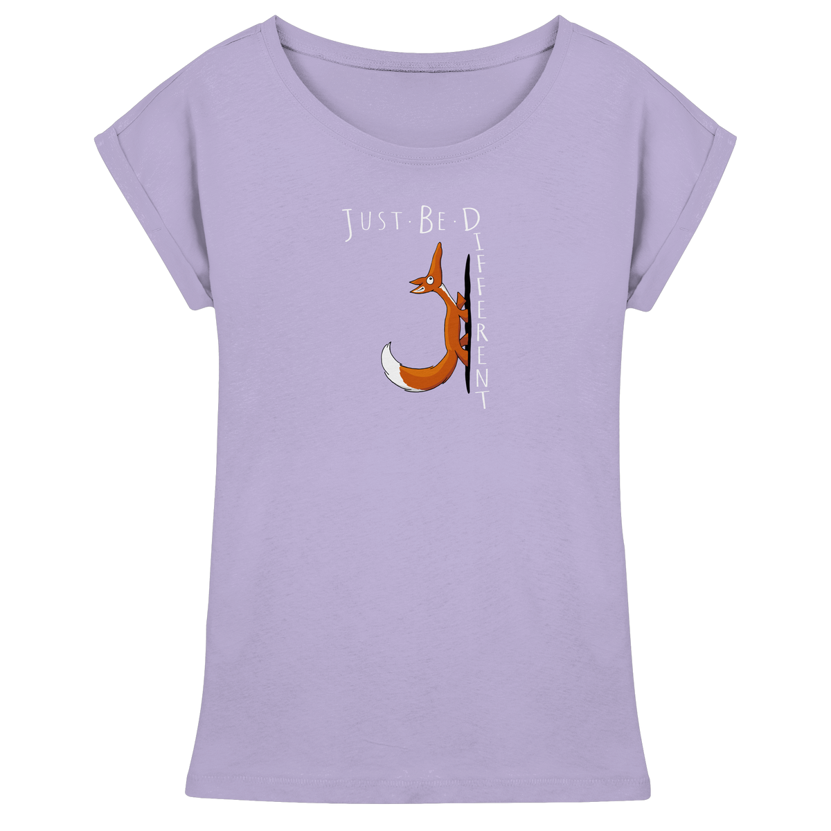 Just Be Different | Sei Anders, kleiner Fuchs - Womens Extended Shoulder T-Shirt