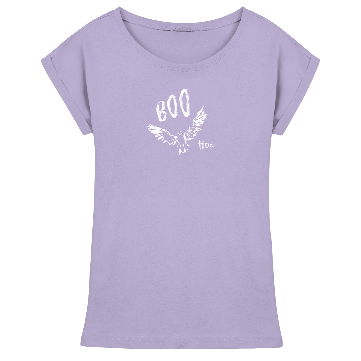 Boo Hoo! Fliegende Eule  - Womens Extended Shoulder T-Shirt