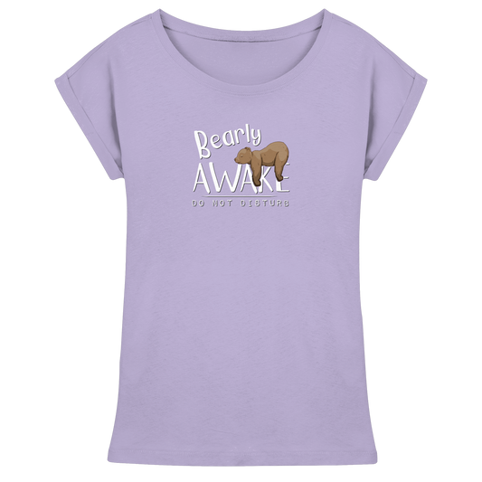 Bearly Awake Bitte nicht stören Bär - Womens Extended Shoulder T-Shirt