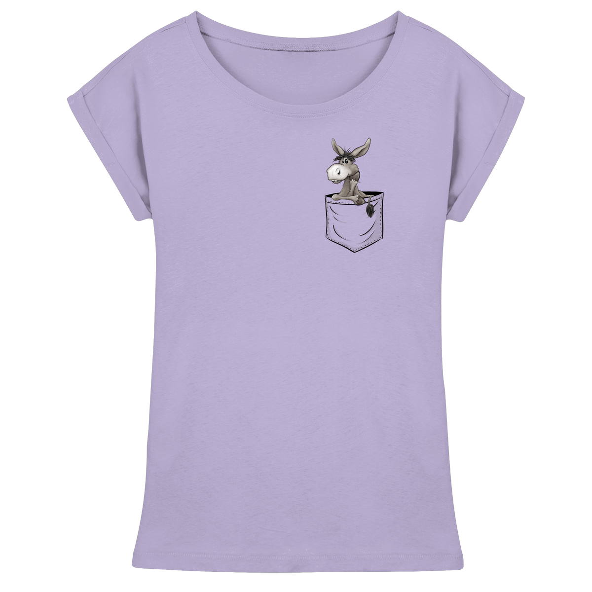 Bockiger Esel in Deiner Tasche - Womens Extended Shoulder T-Shirt