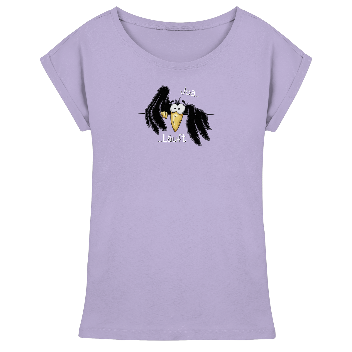 Joa Läuft Krähe gechillter Rabe - Womens Extended Shoulder T-Shirt