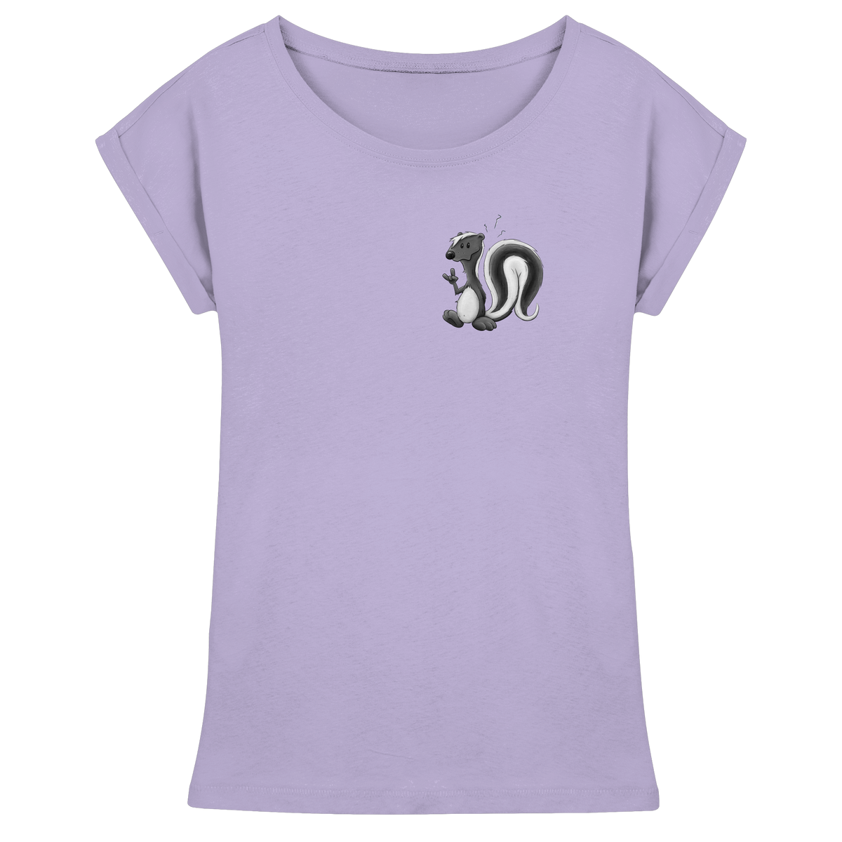 Lustig stinkiges Stinktier - Womens Extended Shoulder T-Shirt