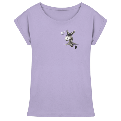 Nö! Störrischer Esel - Womens Extended Shoulder T-Shirt