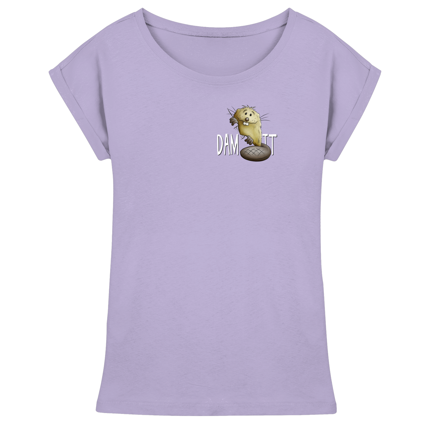 Dam It Verdammt Lustiger Biber - Womens Extended Shoulder T-Shirt