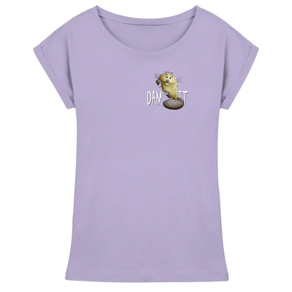 Dam It Verdammt Lustiger Biber - Womens Extended Shoulder T-Shirt
