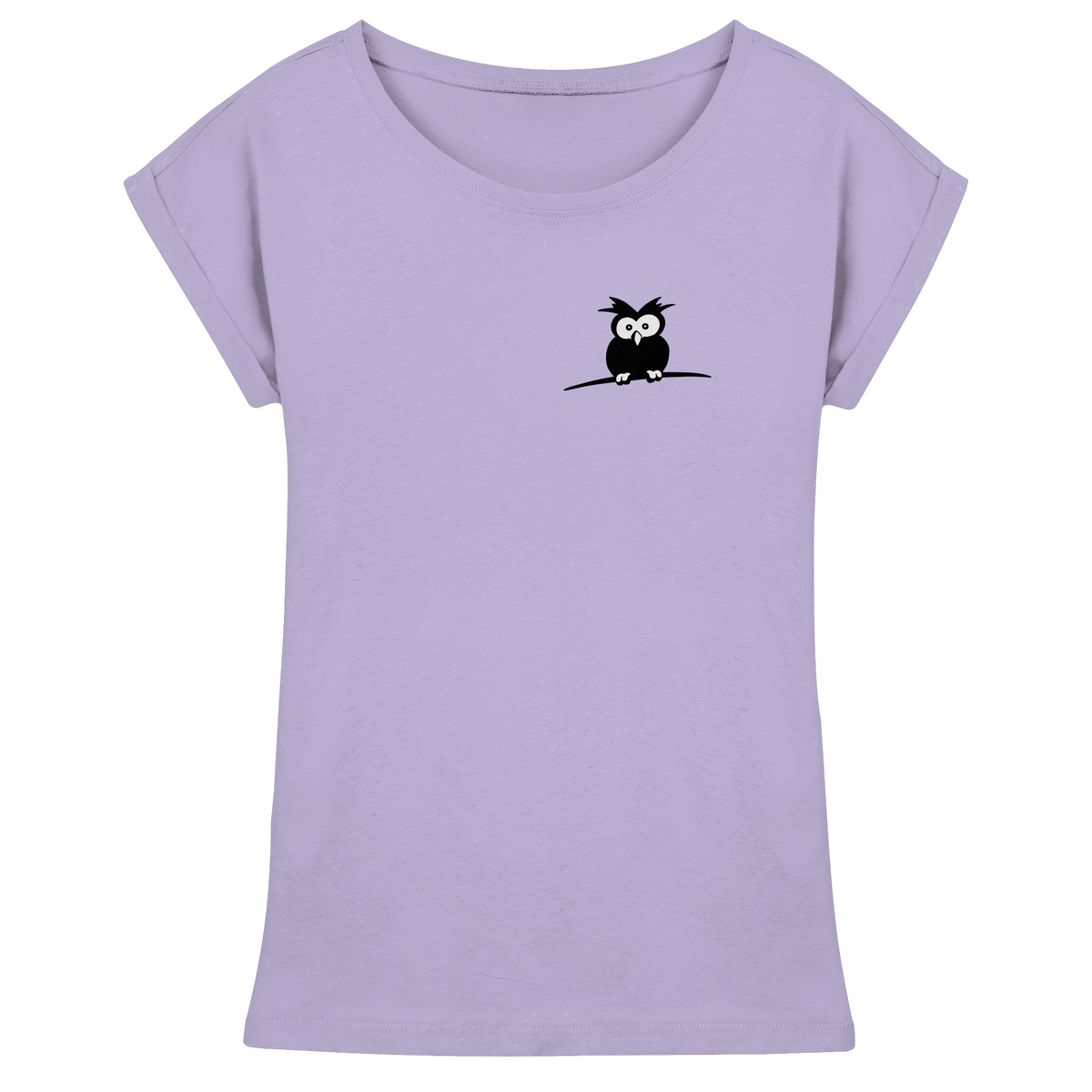 Kleine struppige Eule - Womens Extended Shoulder T-Shirt