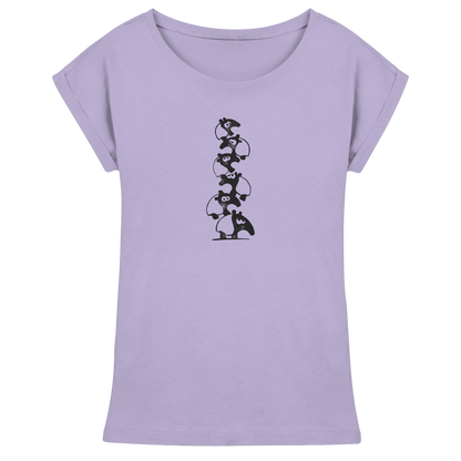 Lustiger Haufen aus Schabracken-Tapiren - Womens Extended Shoulder T-Shirt