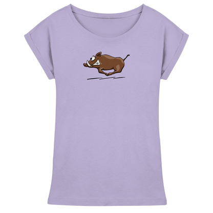 sauwildes Wildschwein | Wildsau  - Womens Extended Shoulder T-Shirt