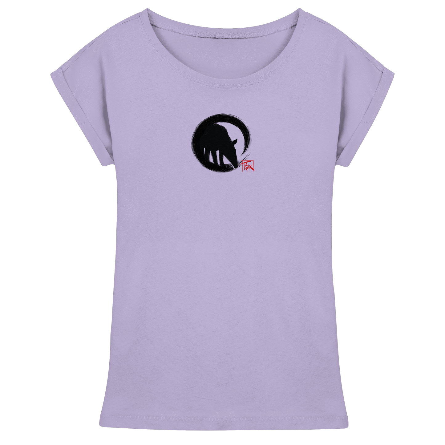 Zen Tapir im japanischen Enso Kreis - Womens Extended Shoulder T-Shirt