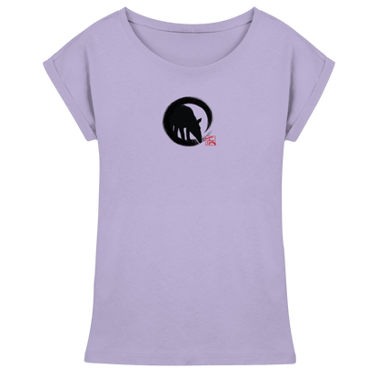 Zen Tapir im japanischen Enso Kreis - Womens Extended Shoulder T-Shirt