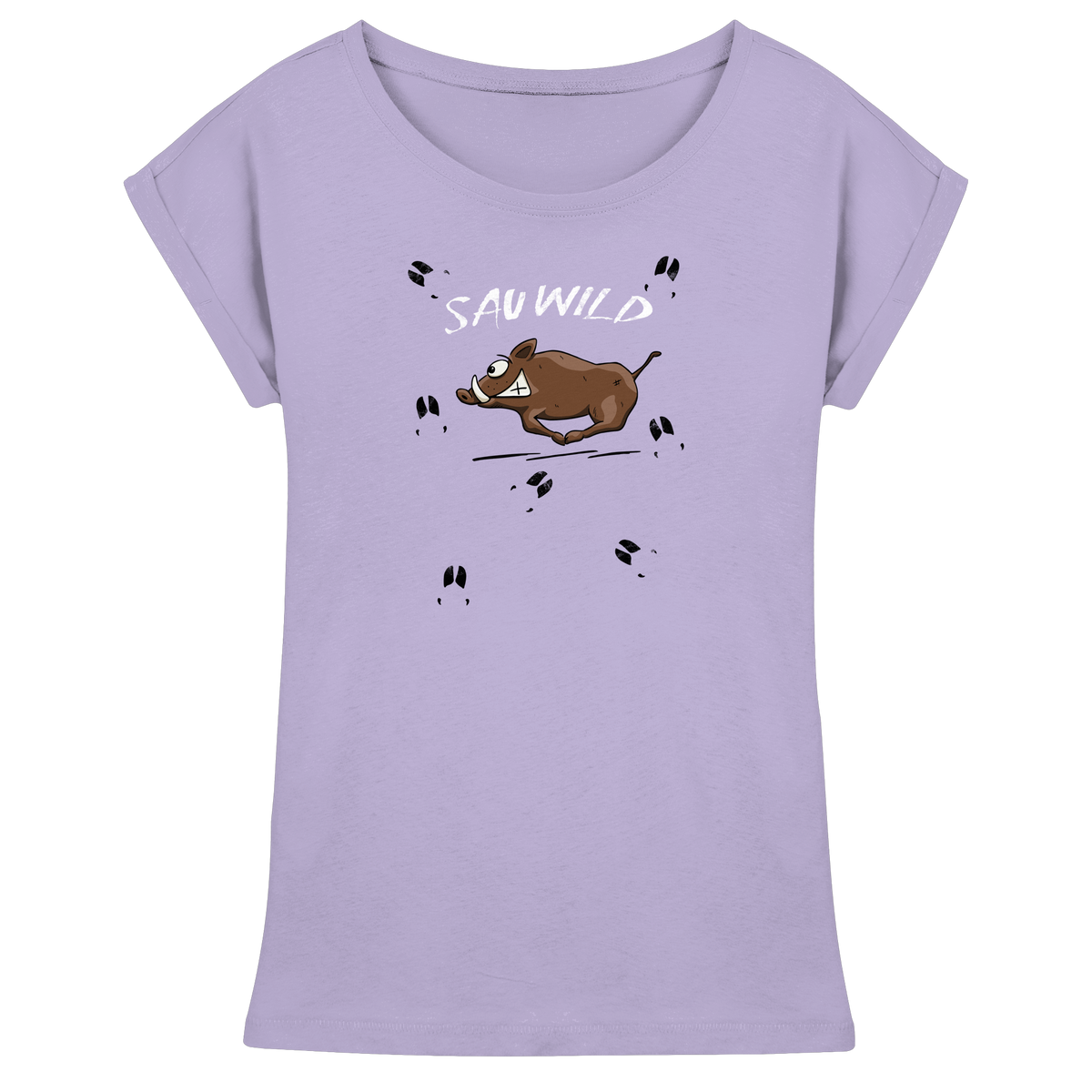 Sauwild wilde Sau | Wildschwein Keiler - Womens Extended Shoulder T-Shirt