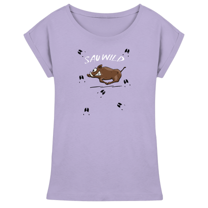 Sauwild wilde Sau | Wildschwein Keiler - Womens Extended Shoulder T-Shirt