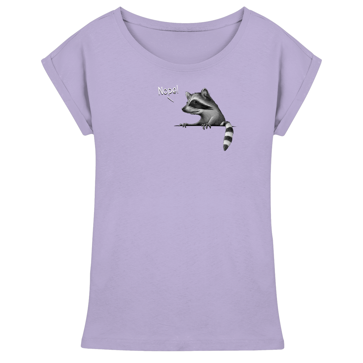 Nope! Frecher verwegener Waschbär - Womens Extended Shoulder T-Shirt