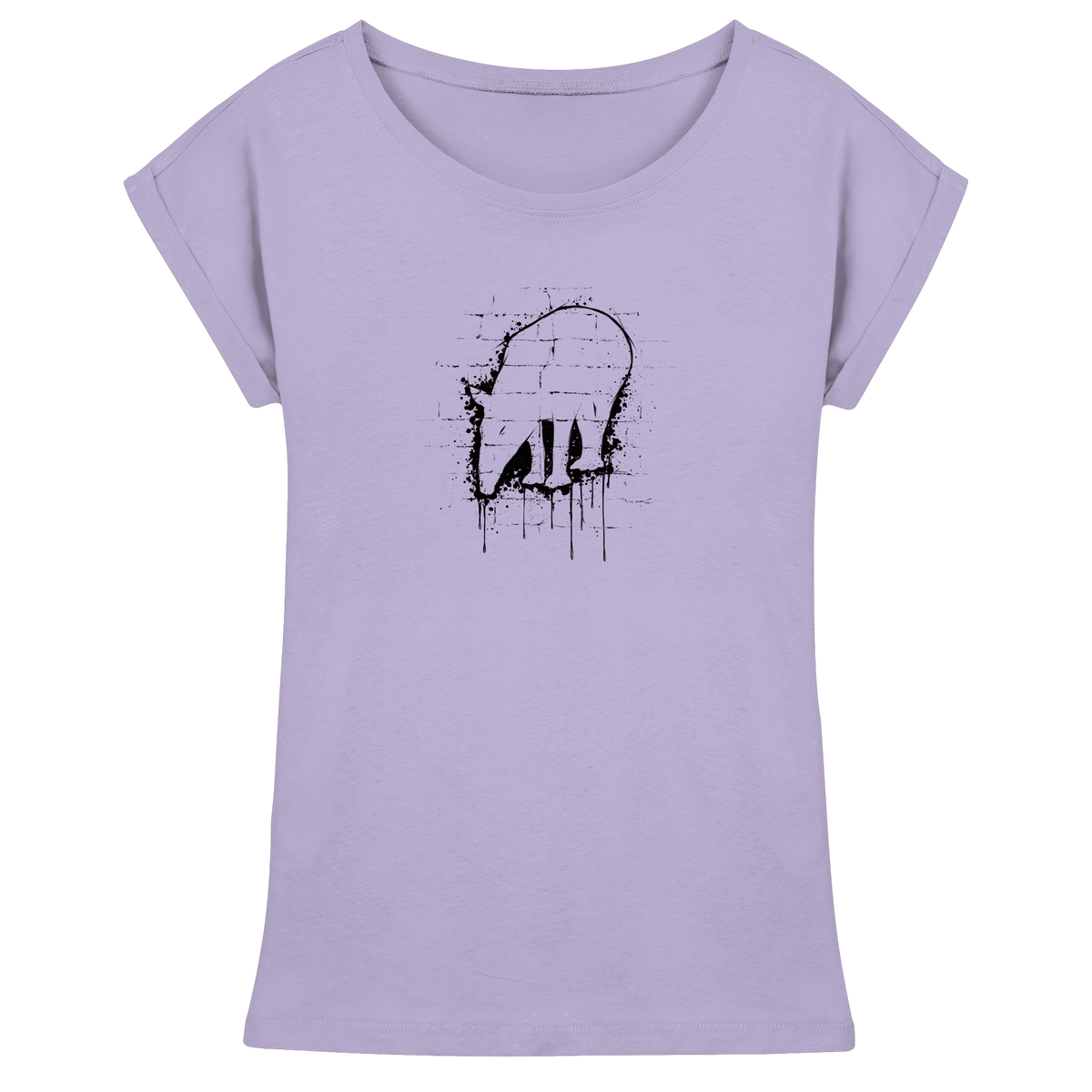 Urban Street Art Tapir Silhouette - Womens Extended Shoulder T-Shirt