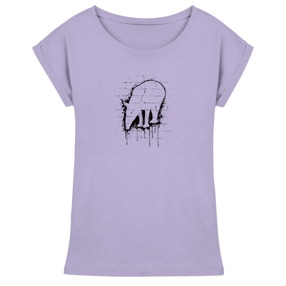Urban Street Art Tapir Silhouette - Womens Extended Shoulder T-Shirt
