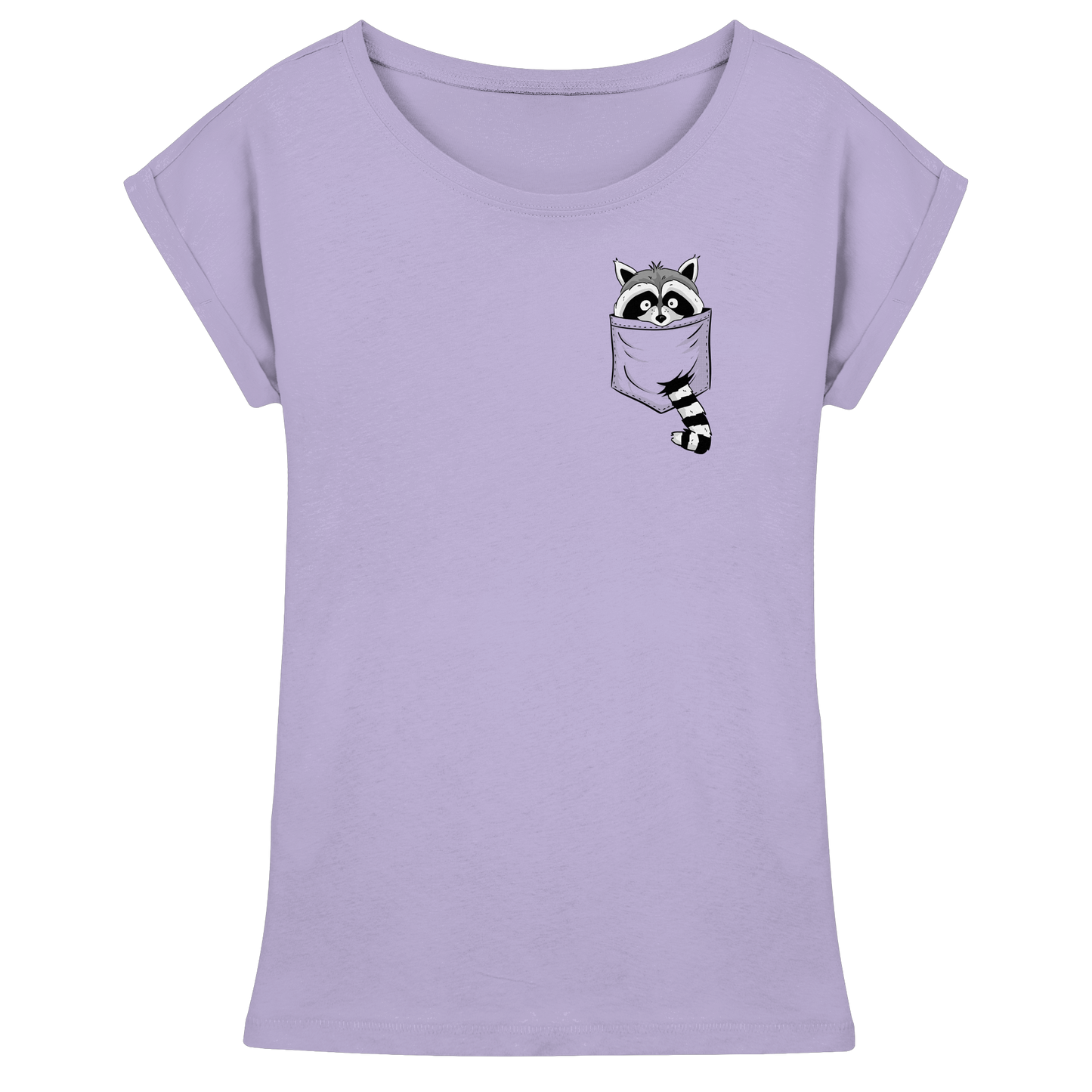 Waschbär in Deiner Tasche - Womens Extended Shoulder T-Shirt