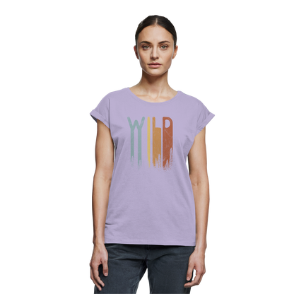 Wild Retro Schriftzug - Womens Extended Shoulder T-Shirt
