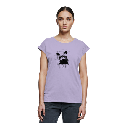 Funky Street Art Waschbär - Womens Extended Shoulder T-Shirt