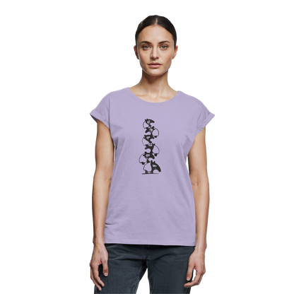 Lustiger Haufen aus Schabracken-Tapiren - Womens Extended Shoulder T-Shirt