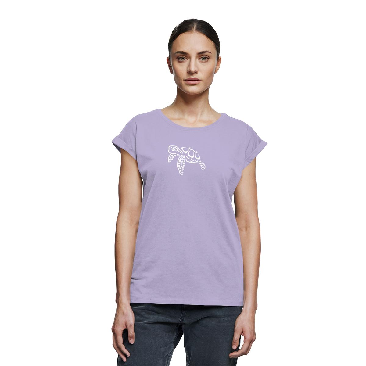 schwimmende Meeres-Schildkröte - Womens Extended Shoulder T-Shirt