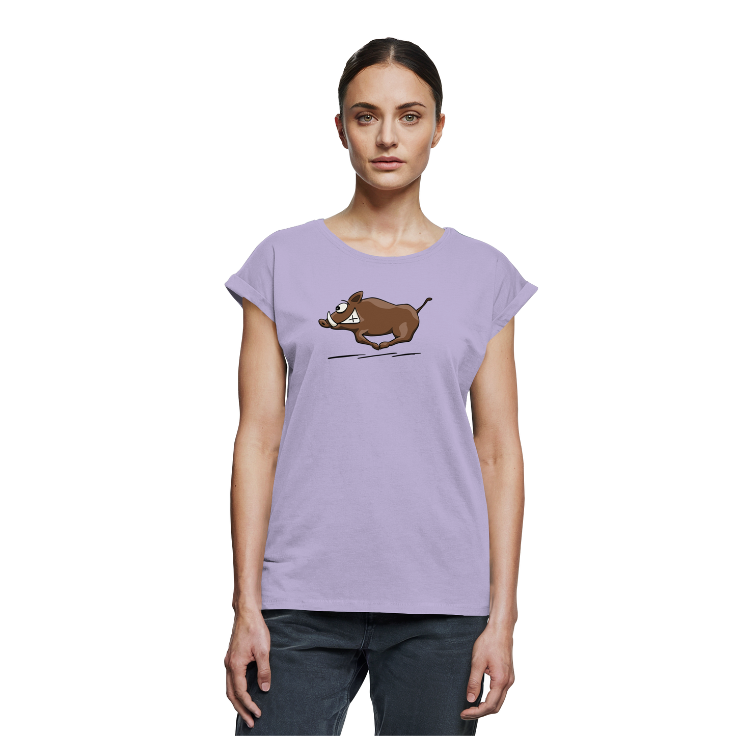 sauwildes Wildschwein | Wildsau  - Womens Extended Shoulder T-Shirt
