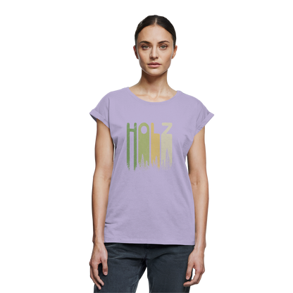 Holz Retro Wald Schriftzug - Womens Extended Shoulder T-Shirt