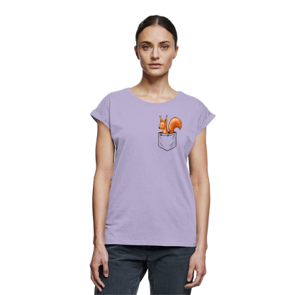 Lässiges Eichhörnchen In Tasche - Womens Extended Shoulder T-Shirt