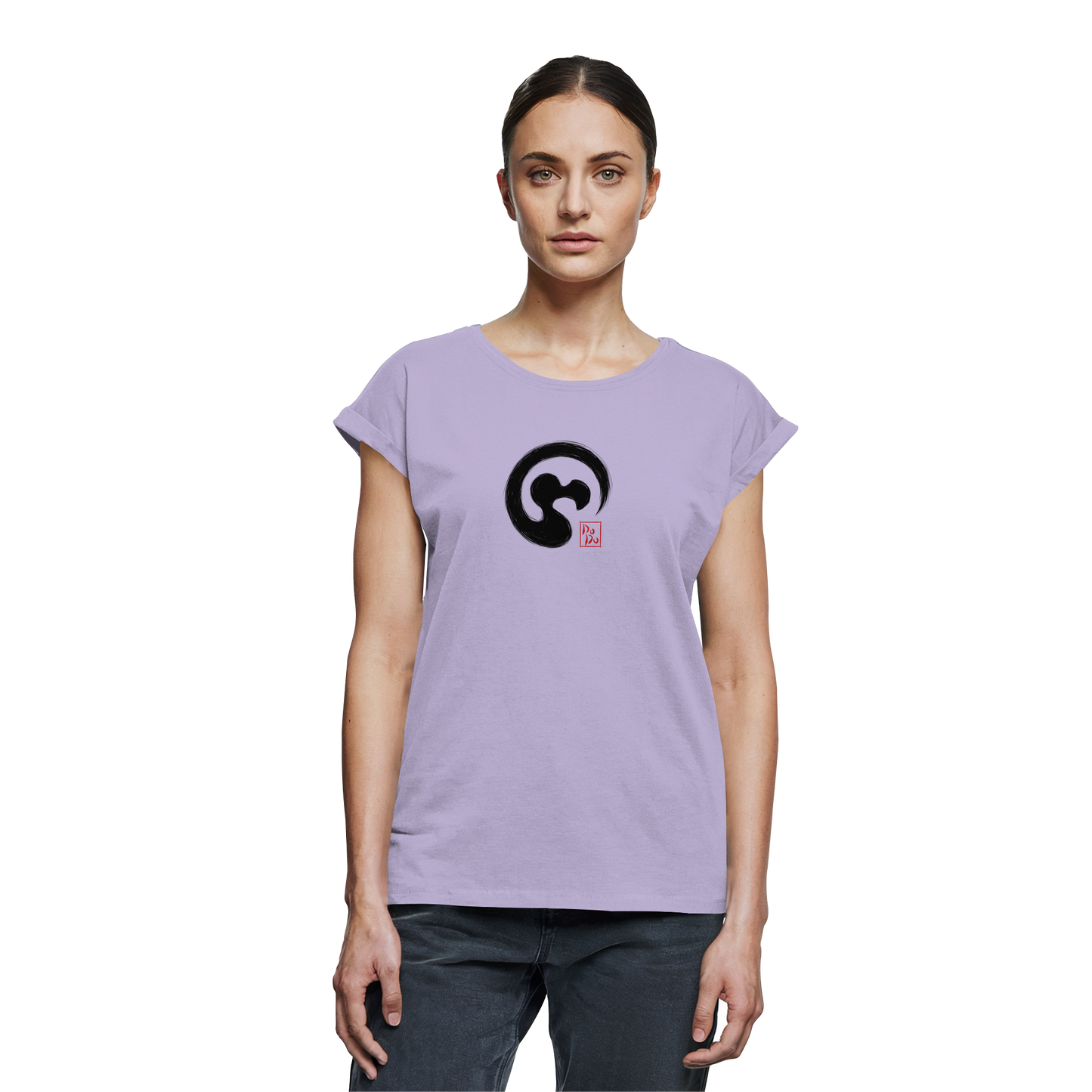 Zen Dodo im japanischen Enso Kreis - Womens Extended Shoulder T-Shirt