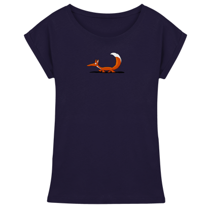 Lässiger cooler Fuchs | Mr. Fox, der Schleicher - Womens Extended Shoulder T-Shirt