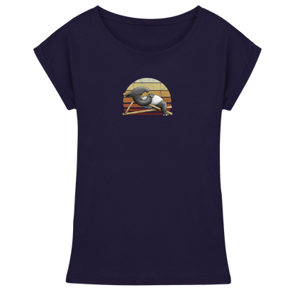 Lässiger Retro Sundown Tapir - Womens Extended Shoulder T-Shirt