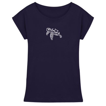 schwimmende Meeres-Schildkröte - Womens Extended Shoulder T-Shirt