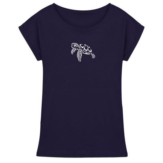 schwimmende Meeres-Schildkröte - Womens Extended Shoulder T-Shirt