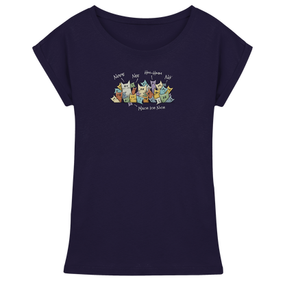 Nope, Nee, Nö Katzen - Womens Extended Shoulder T-Shirt