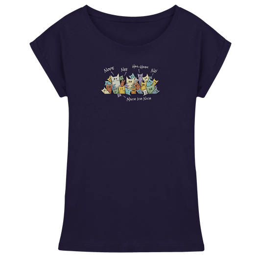 Nope, Nee, Nö Katzen - Womens Extended Shoulder T-Shirt