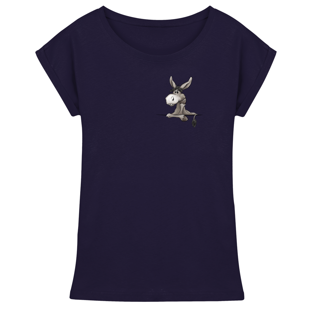 Lustiger lässiger Esel - Womens Extended Shoulder T-Shirt