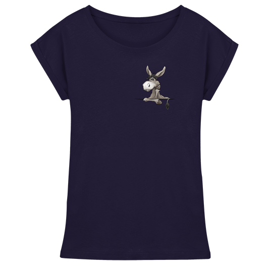 Lustiger lässiger Esel - Womens Extended Shoulder T-Shirt