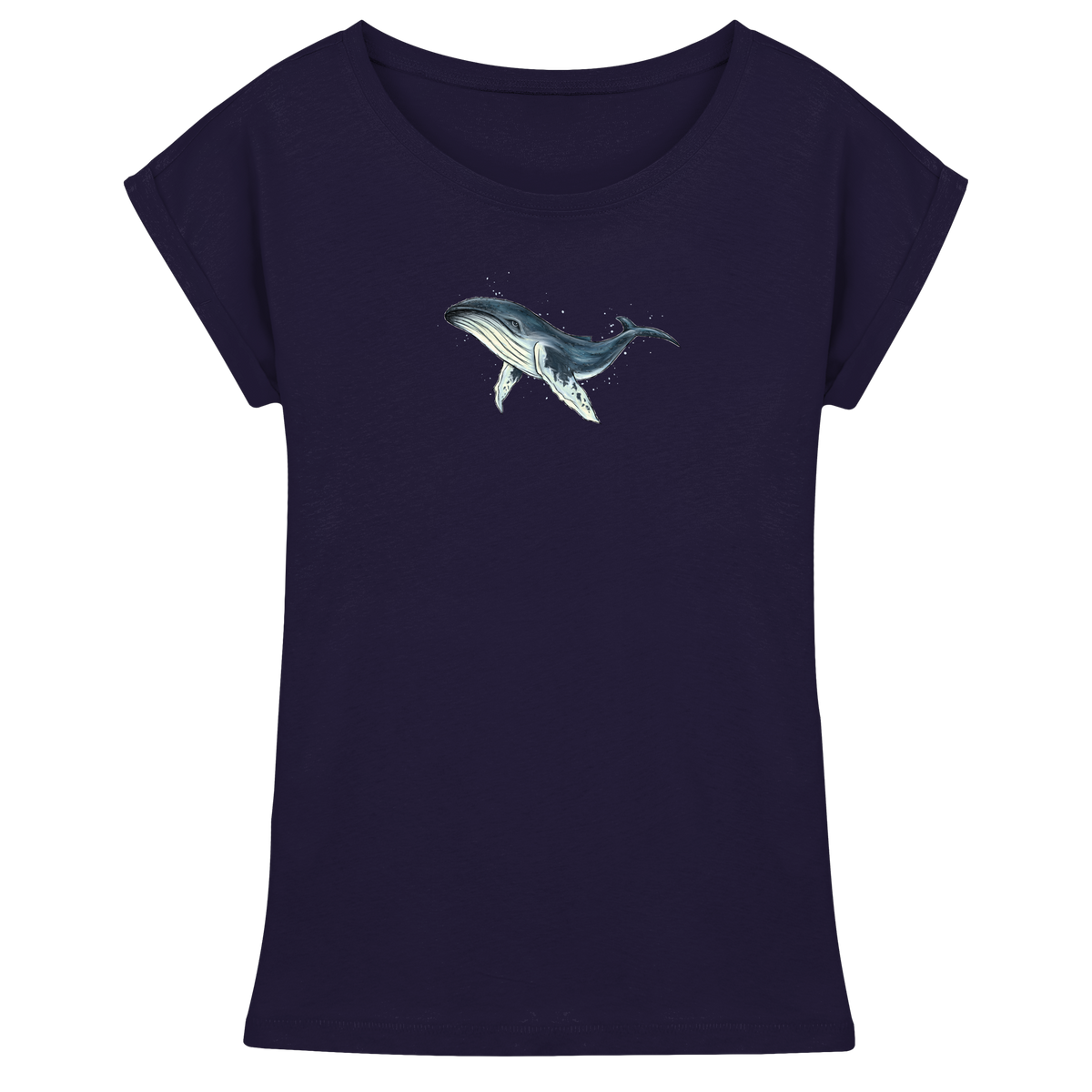 Tiefsee Ozean-Riese Buckelwal - Womens Extended Shoulder T-Shirt