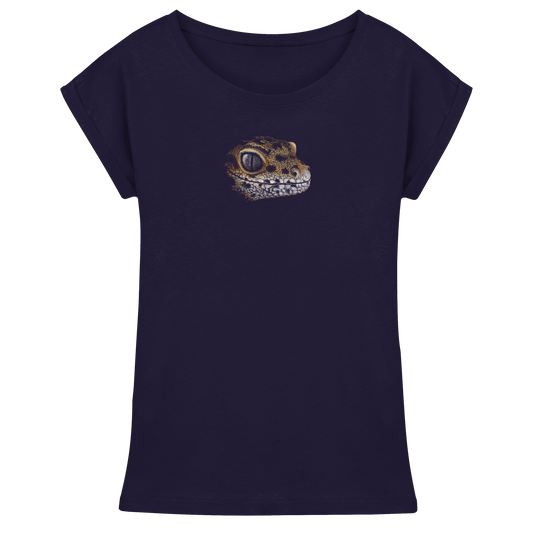 Leopard Gecko Skizze Kritzelkunst - Womens Extended Shoulder T-Shirt