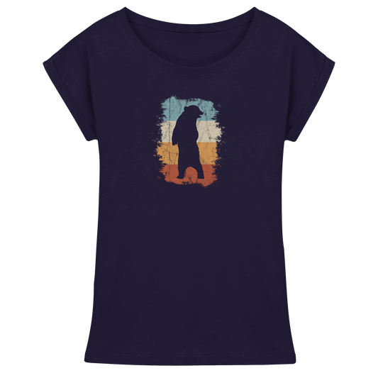Retro Bären-Silhouette - Womens Extended Shoulder T-Shirt