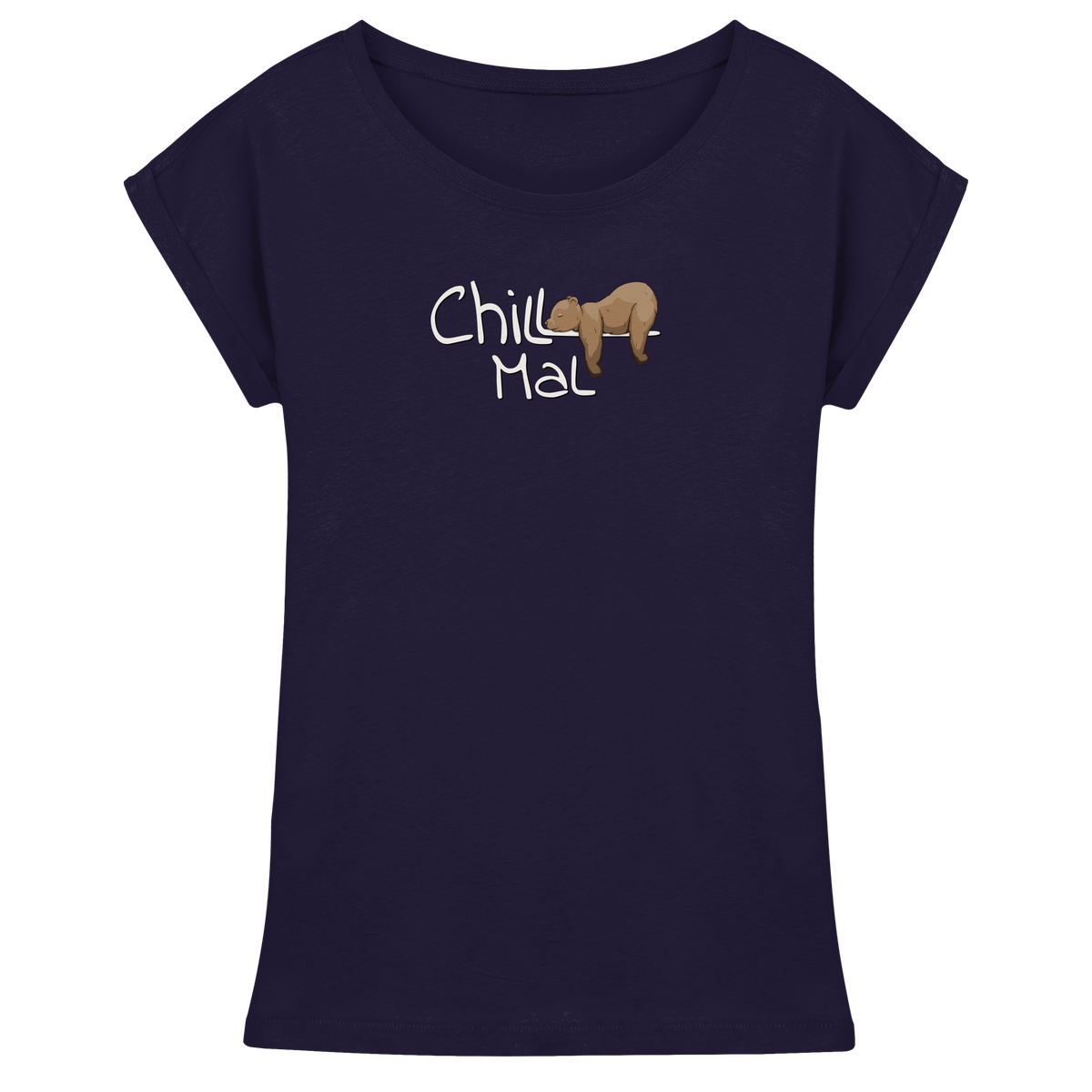 Chill Mal schläfriger Braunbär - Womens Extended Shoulder T-Shirt