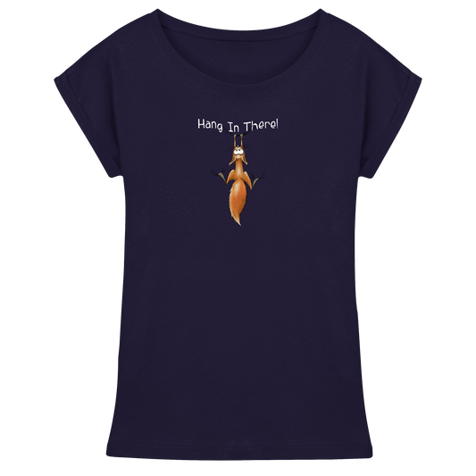 Hang In There | Lässiges Eichhörnchen - Womens Extended Shoulder T-Shirt