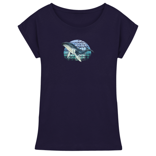 Retro Unterwasser Buckelwal - Womens Extended Shoulder T-Shirt