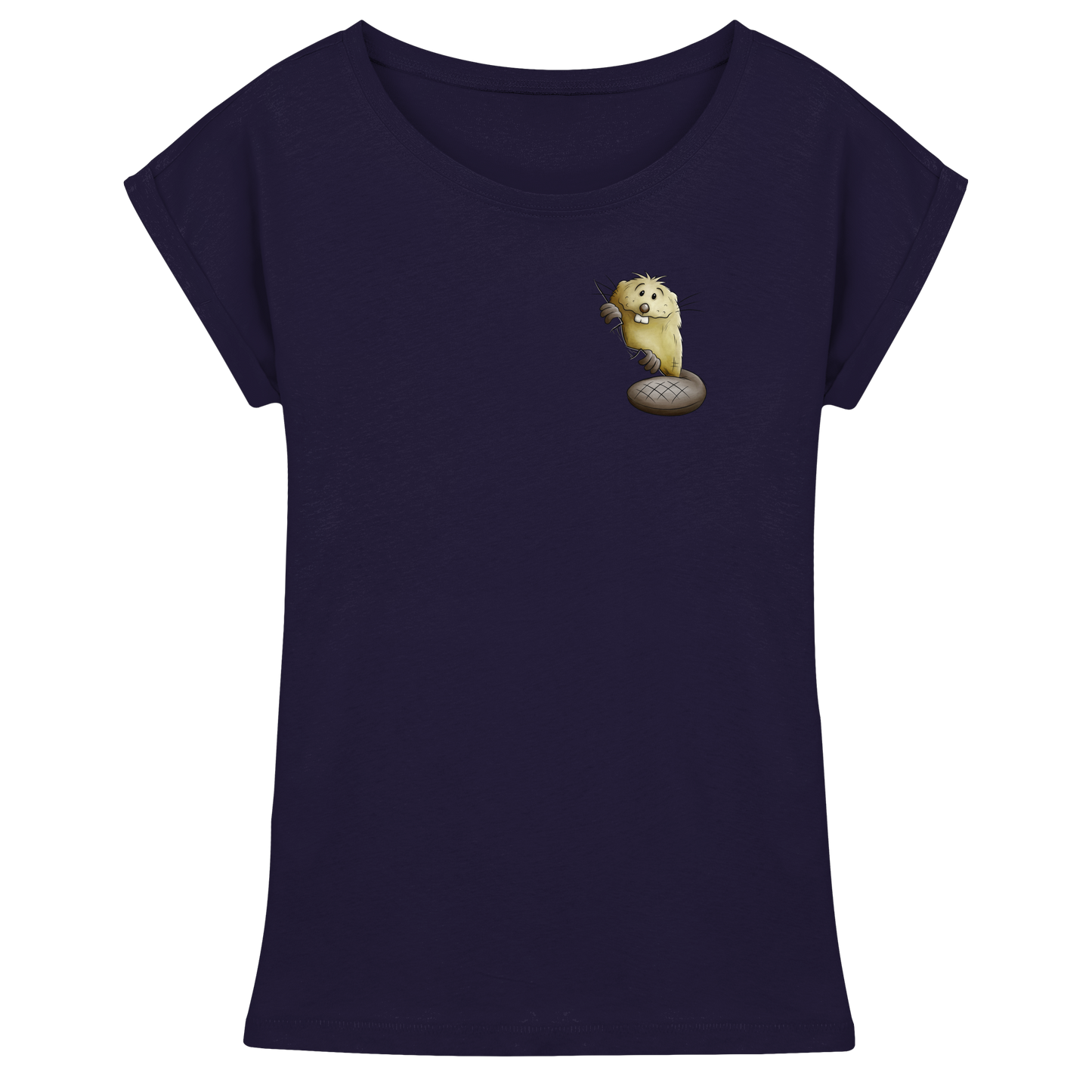 Lustiger frecher Biber - Womens Extended Shoulder T-Shirt